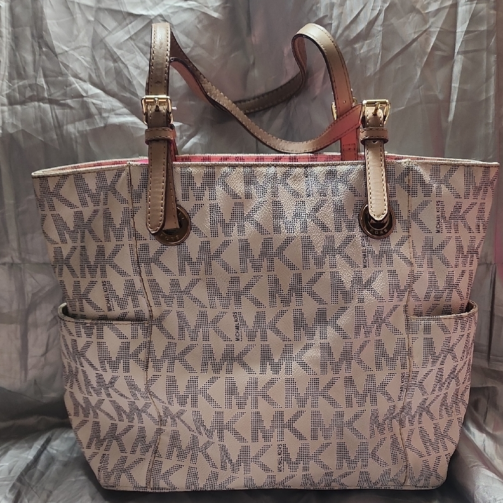 Michael Kors Gray Monogram Tote Bag